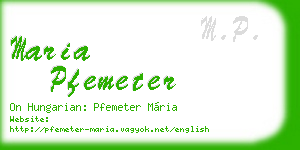 maria pfemeter business card